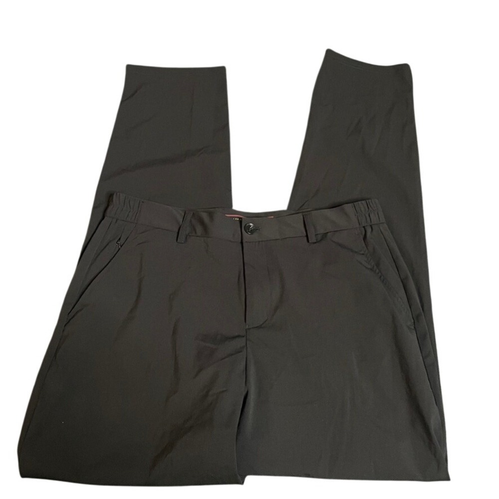 Spaidersilk Mens Black Technical Performance Pants 34W 32L Stretch Breathable